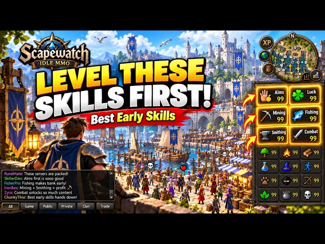 Level THESE Skills First in Scapewatch! | RuneScape / OSRS-Like Idle MMO