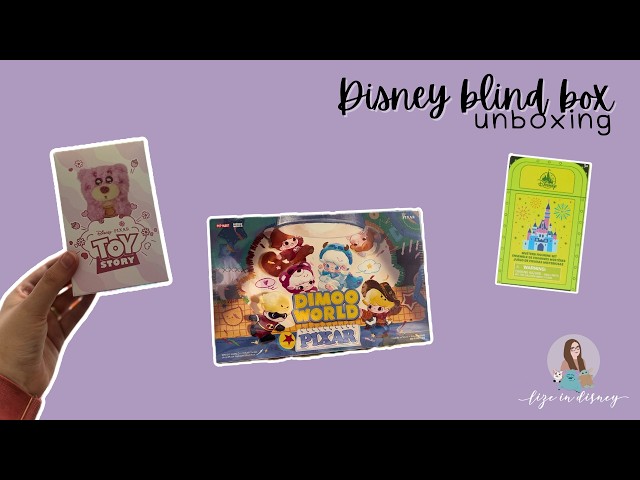 disney blind box unboxing 📦 | dimoo world pixar plushes, duffy and friends plushes and more!