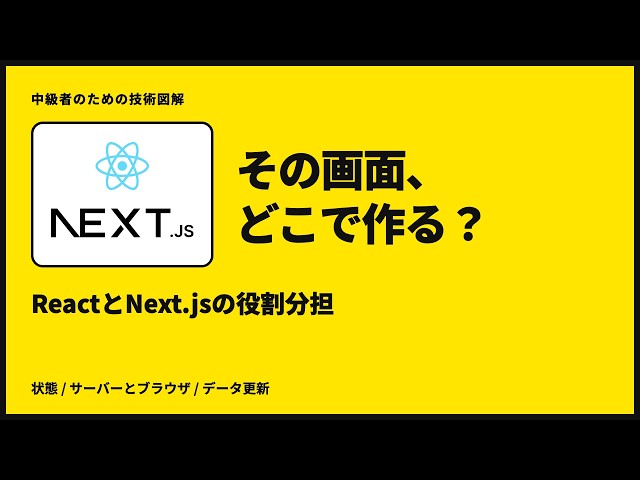 React / Next.js｜その画面、どこで作る？