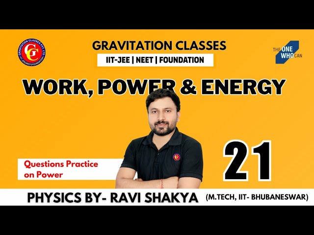 JEE MAINS PYQS ON POWER  | LECTUR-21 | WORK ENERGY & POWER | CLASS 11 PHYSICS
