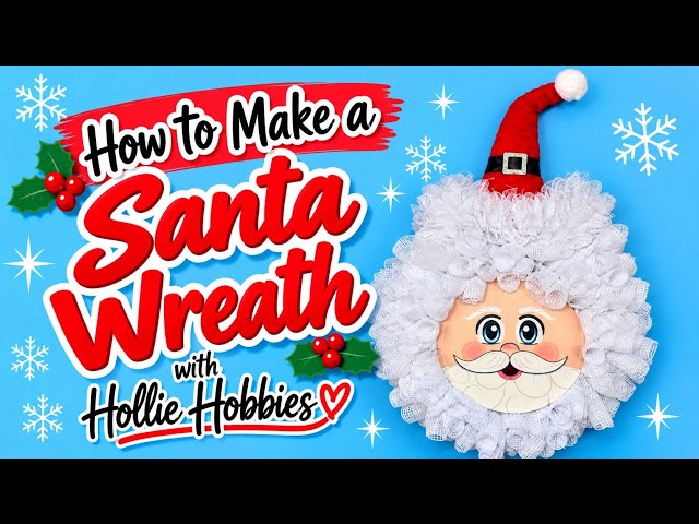 How To Make a Santa Claus Wreath/ Santa Wreath/ How To Make a Christmas Wreath/ Easy Holiday Wreath
