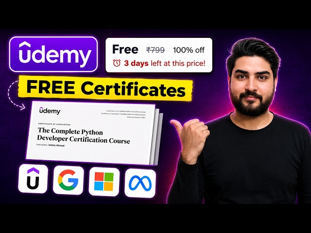 Paid Udemy Courses for FREE with Certificates in 2026 | Free Certification Courses