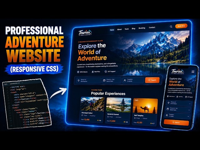 How to Create a Professional Adventure Website (Responsive CSS)