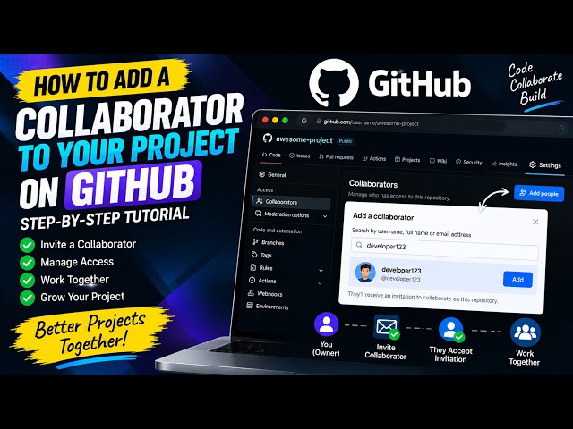 How to add a collaborator to your project on GitHub