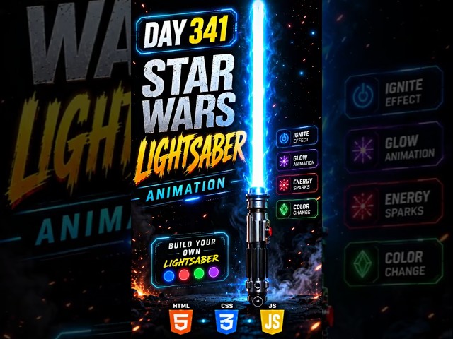 STAR WARS LIGHTSABER ANIMATION|HTML CSS|#shorts #coding #programming #tutorial
