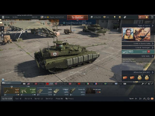 War Thunder PS5 Pro T-90M Game Play 4K