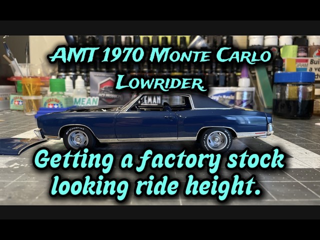 Getting a factory stock ride height from the AMT 1970 Monte Carlo Lowrider. @Round2foryou