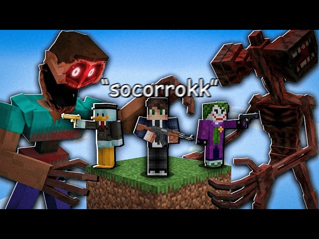MINECRAFT TERROR EM UMA SÓ CHUNK COM ARMAS...