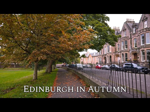 Edinburgh, Scotland, Walking Tour of Beautiful Neighbourhoods in Autumn