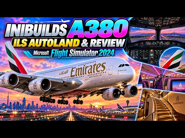 INIBUILDS A380 FOR MSFS 2024 / ILS AUTOLAND & REVIEW - HD @MicrosoftFlightSimulator