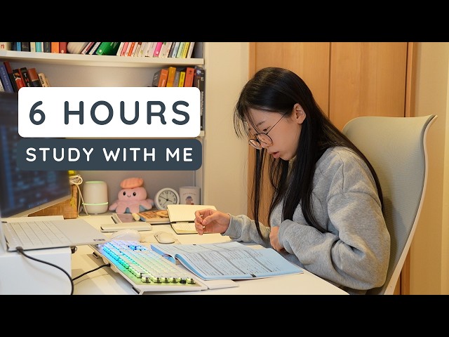 let's study for 6 hours・rain sounds ☔・no music・no break