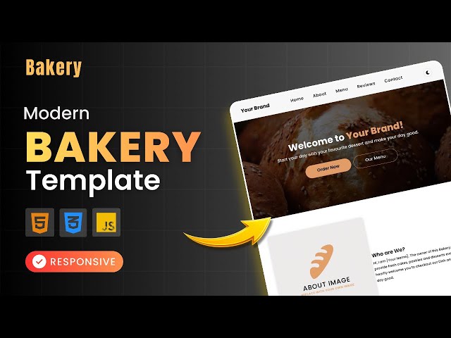 Modern Bakery Website Design | HTML CSS JS Template (2026)