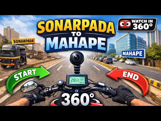 Day 5 | 14.2 KM Daily Cycling Commute | Sonar Pada to Mahape | 8K 360° POV | Dombivli