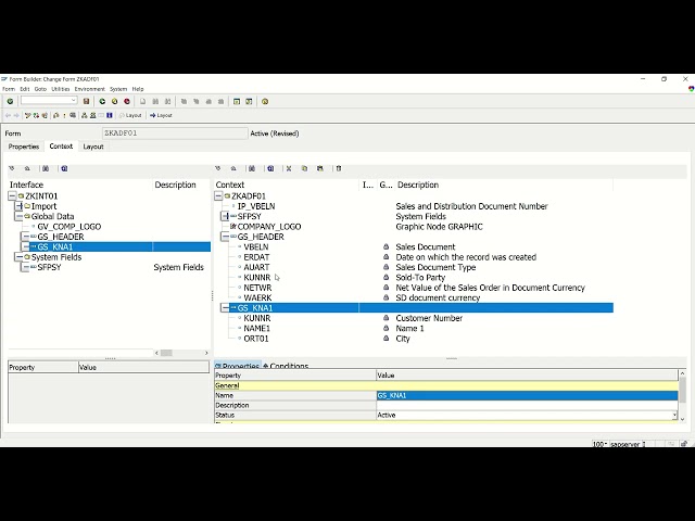 04 Add Variable Work Area and System Fields in SAP Adobe Forms