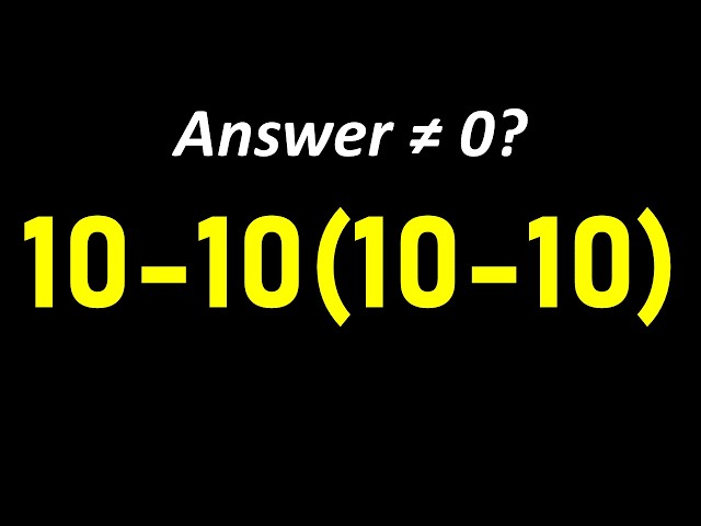 99% of People Get This Math Problem Wrong