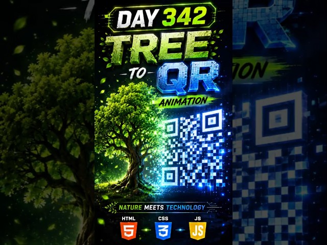 Tree to Qr code animation|HTML CSS|#shorts #coding #programming #tutorial