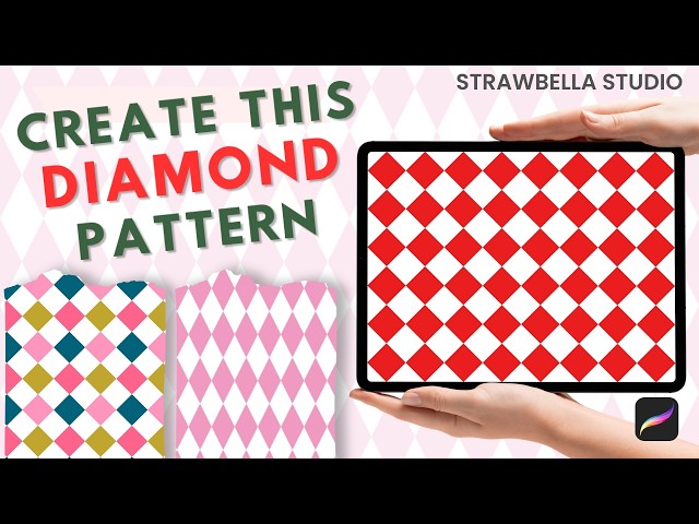 How to Make a Seamless Diamond Pattern in Procreate | Easy Tutorial