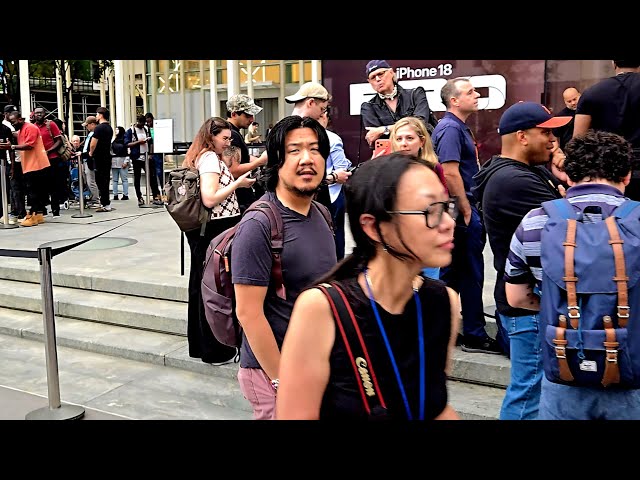 Apple Iphone 18 Pro & 18 Pro Max Launch line @ Apple Store Fifth Avenue NYC