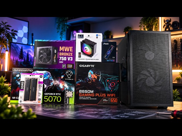 13 Minutes of BUILDING a MINIMALIST GAMING PC | POV PC BUILD | Ryzen 7 7700 + RTX 5070