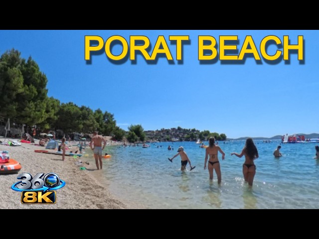 🏖️ Porat Beach, Drage 🇭🇷 | Stunning Croatia Beach Walk in 8K 360° VR 🌊