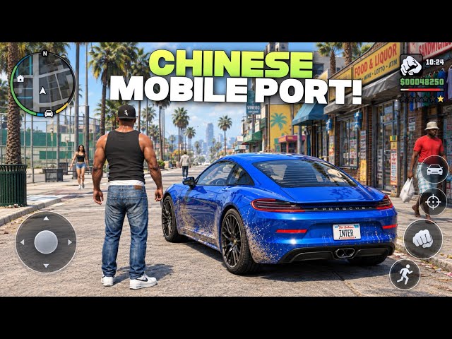 🤯 NEW GTA 5 Android Chinese Port Released! No Emulator Required | 1080p Gameplay & Performance Test