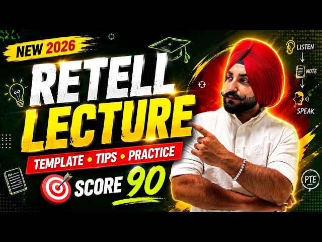PTE Retell Lecture tips and strategies, templates, how to 90 Scores in Speaking ( Gurwinder PTE )