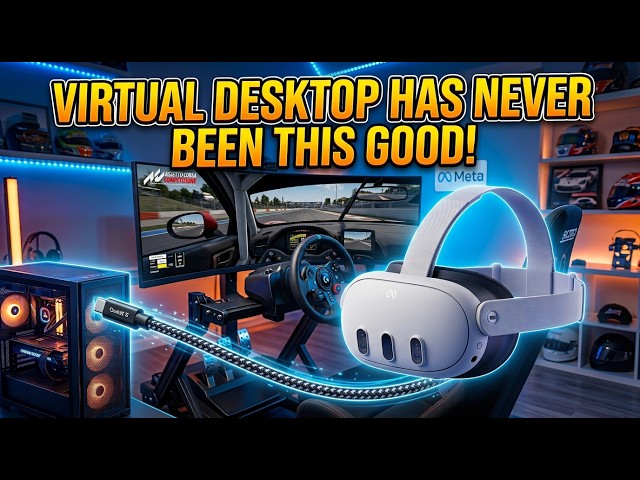 Wired Virtual Desktop VR Sim Racing is Amazing, Here's how to do it too