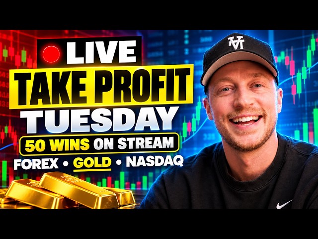 Live Trading Forex, Gold & NQ (XAUUSD Take Profit Tuesday!)