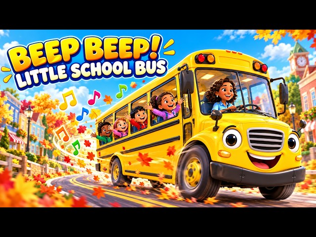 Beep Beep, Little School Bus 🚌 Wheels on the Bus Style Song for Kids | Nova Tunes Kids