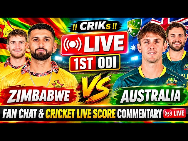 🔴Live: Australia vs Zimbabwe | 1st ODI | Live Cricket Score & Commentary by CRIKs