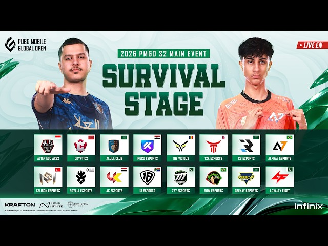 [EN] 2026 PMGO S2 Main Event | Survival Stage | PUBG MOBILE GLOBAL OPEN Season 2