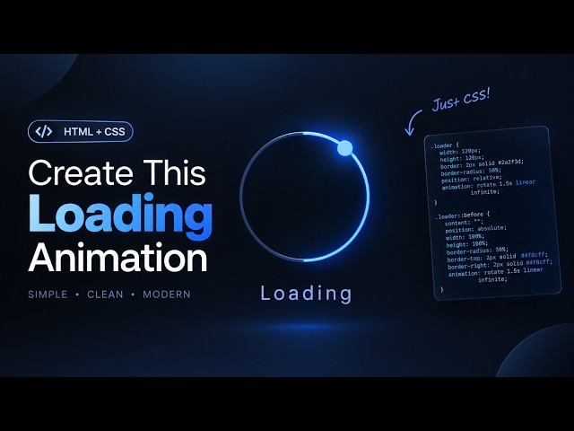 Create This Smooth Loading Animation with Just HTML & CSS