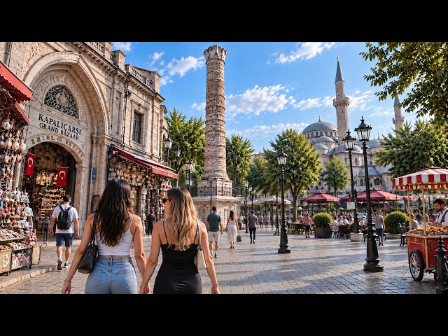 Istanbul Turkey 2026 🇹🇷 | Beyazit, Cemberlitas & Grand Bazaar Tour | Column of Constantine | 4K HDR