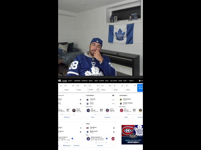 MAPLE LEAFS V CANADIENS REACTION FULL GAME