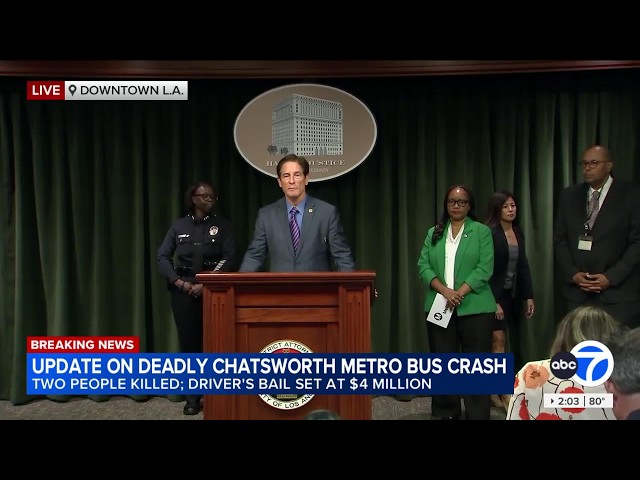 DA: Suspect in deadly Chatsworth bus crash charged with murder