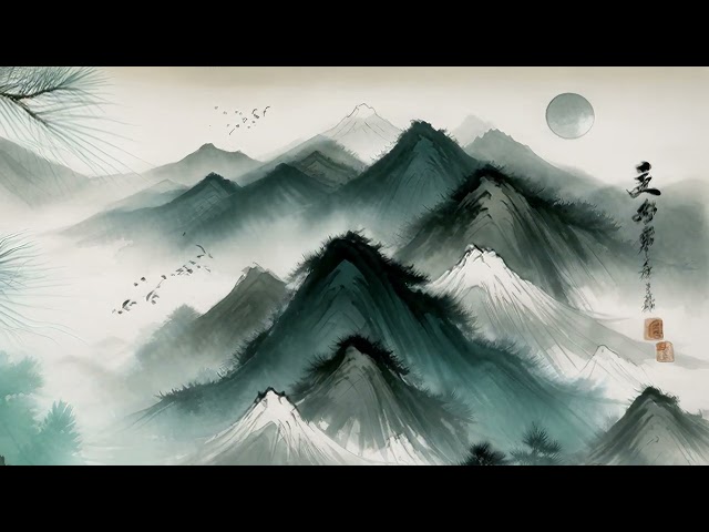 [4K UHD] Moonlit Ink River Dreamscape | Peaceful Ambient Visuals