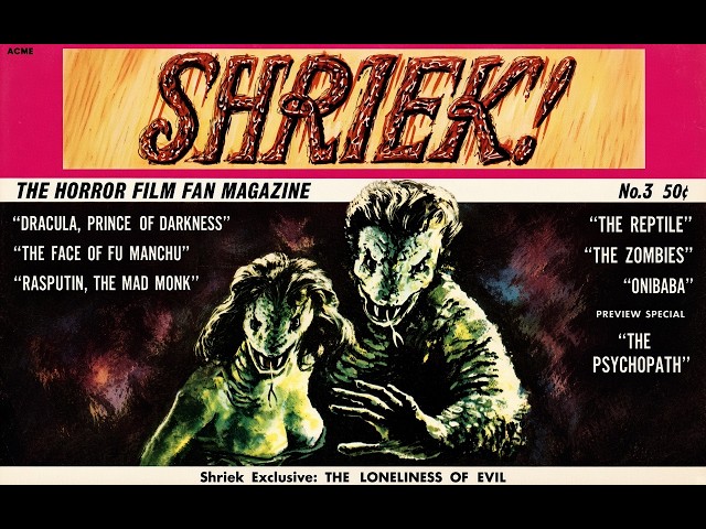 SHRIEK! #3 – Summer 1966 | Christopher Lee, Dracula: Prince of Darkness, The Reptile & More