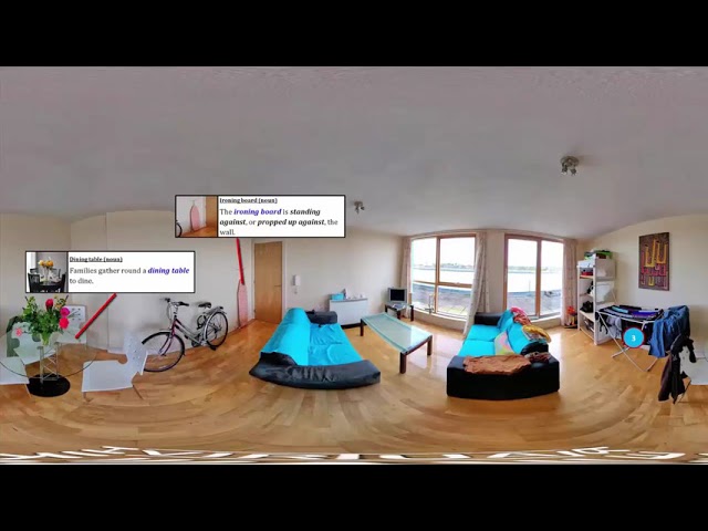 Learn English in VR - 360° English Lesson - Describing Rooms and Houses | Gold Lotus
