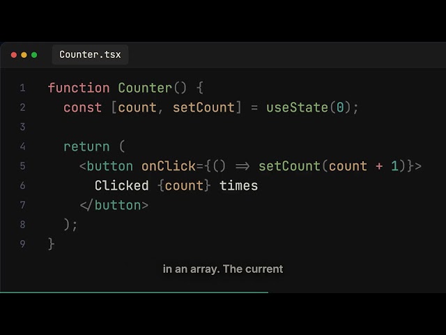 Why your React counter doesn't update — useState explained in 90 seconds