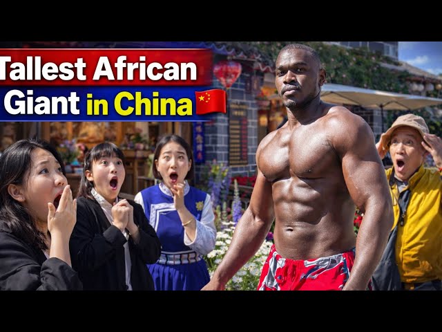 African Bodybuilder Shocks the Streets of China