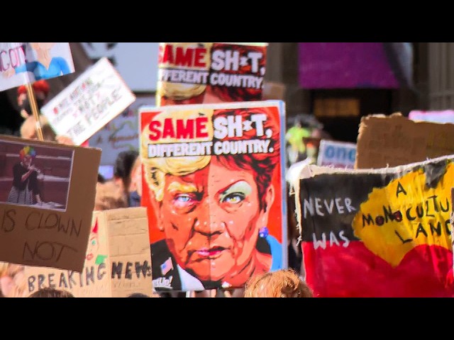 ‘Left wing indoctrination’: Students ditch school for another Hanson protest