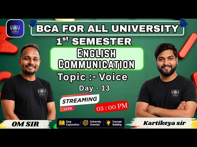 Voice |Day 13 | BCA 1st Semester | English Grammar #trnding #bca