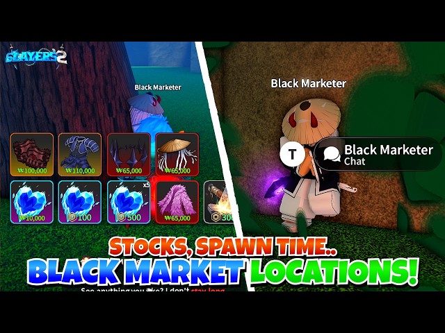 All 10 Black Market Locations & Stocks!! (Project Slayers 2)