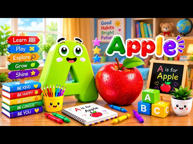 ✨ ABC Early Learning | A to Z Alphabet Song for Kids 🎵 | 10–12 Min Learning Fun