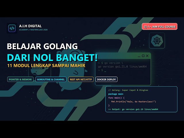 Learn Go (Golang) from Zero to Hero: 1+ Hour Full Masterclass! (2026)
