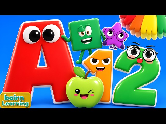 Toddler Learning Videos For 5 Year Olds | ABCs, 123s Shapes, and Nursery Rhymes