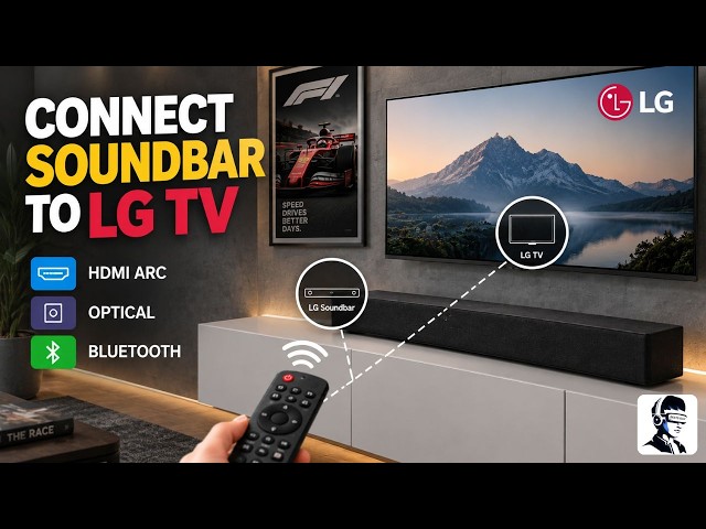 How to Connect a Soundbar to LG TV (HDMI ARC, Optical & Bluetooth)