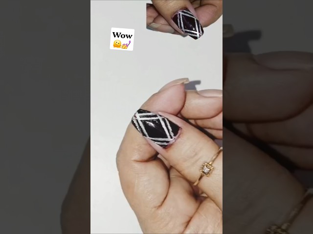 Easy Nail Art Tutorials for beginners without heavy tools 💅#nails #nailart #simplenails #shorts #diy
