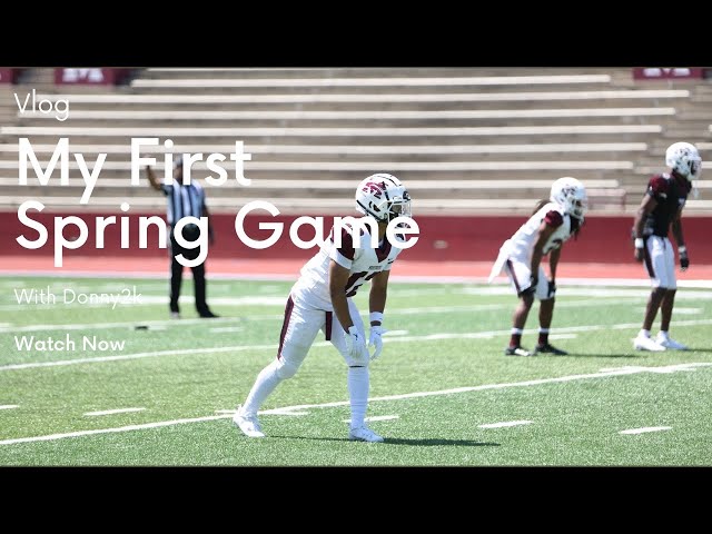 MY FIRST COLLEGE FOOTBALL SPRING GAME!  (Vlog & more)