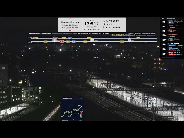 🔴Live東海道新幹線小田原駅ライブカメラ/Shinkansen Odawara Station Live Camera/Bullet train
